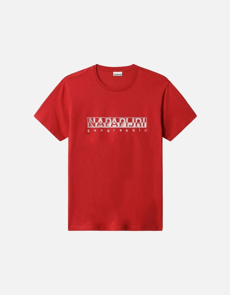 Sallar Ss Block Logo Red T Shirt