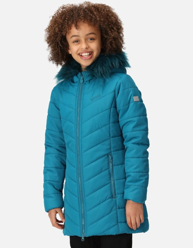 Girls Fabrizia Padded Warm Hooded Parka Jacket