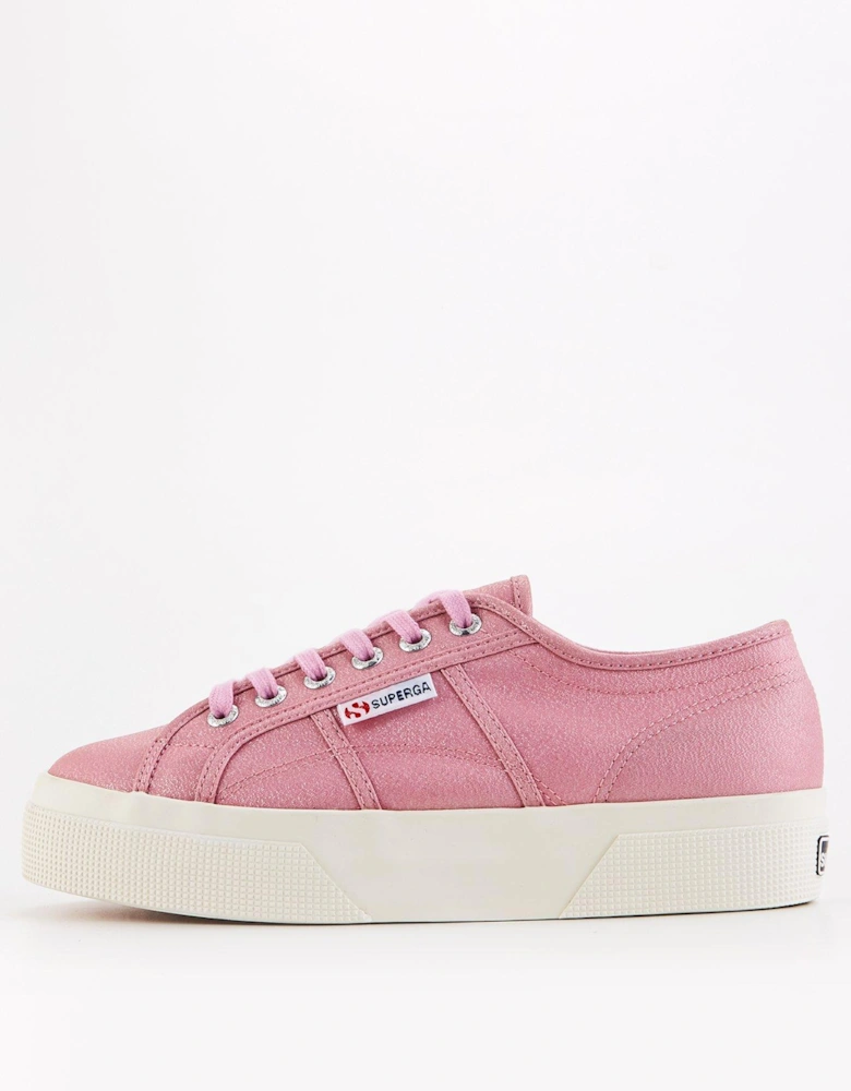 2740 Platform Lame Plimsolls - Pink Nosegay F Avorio