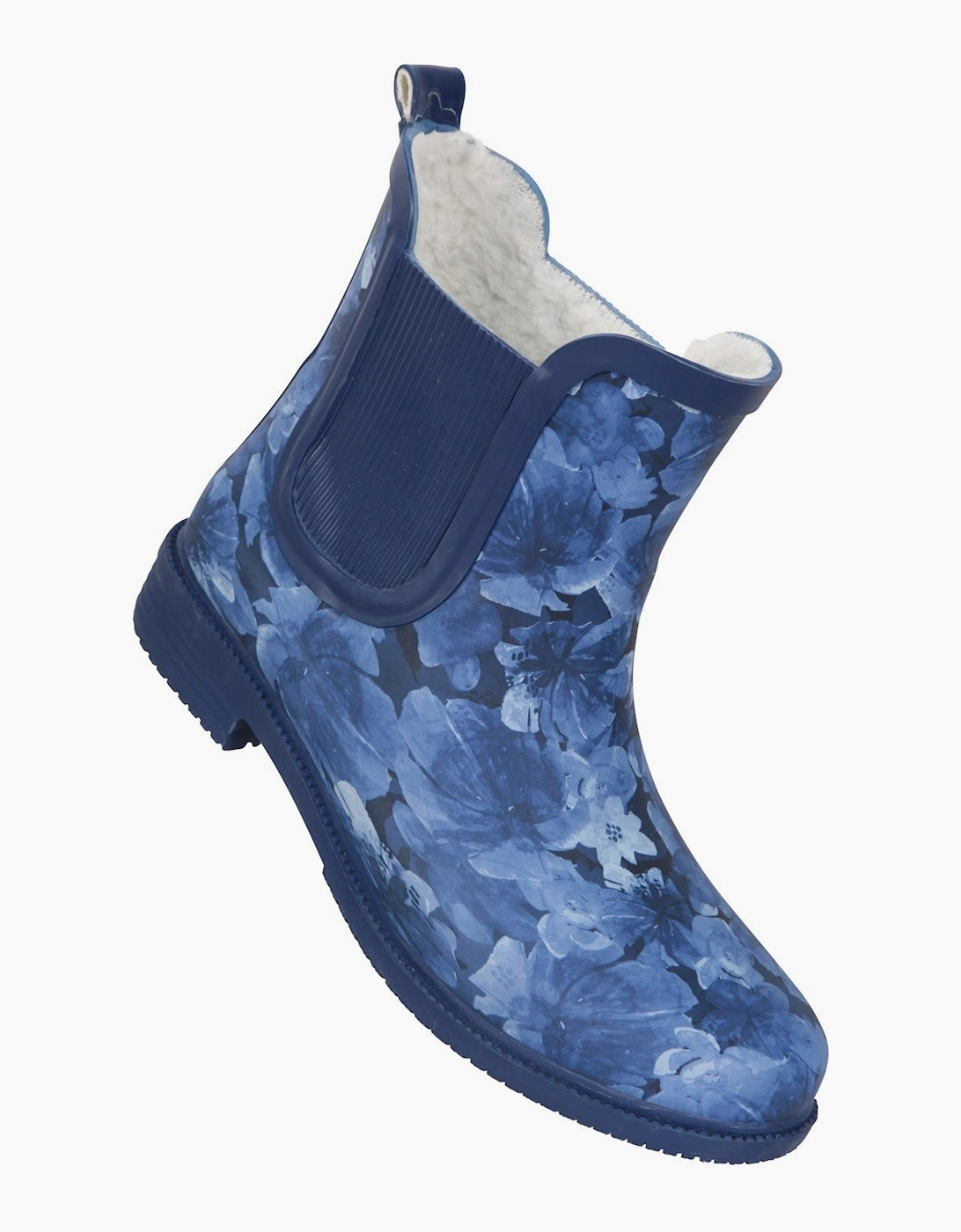 Women's Mountain Warehouse Womens/Ladies Floral Rubber Wellington Boots - Navy - Size: 5
