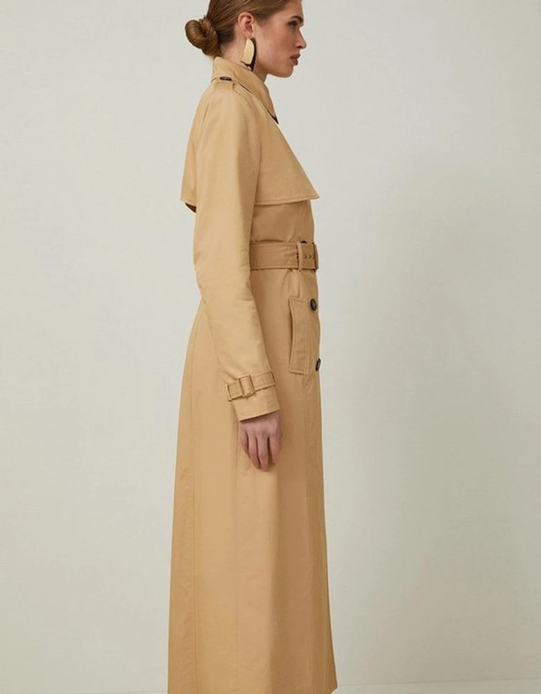 Petite Tailored Classic Belted Trench Coat