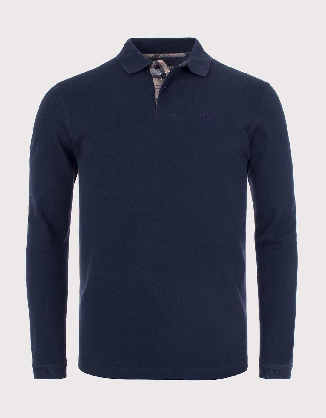 Long Sleeve Tartan Placket Polo Shirt, 4 of 3