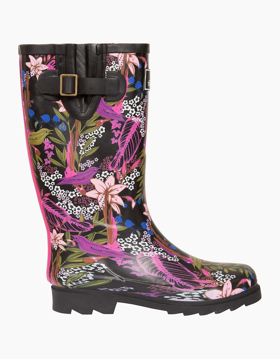 Trespass Women's Black Green Print / Elena Floral Wellington Boots - : 8 Size 8 Uk
