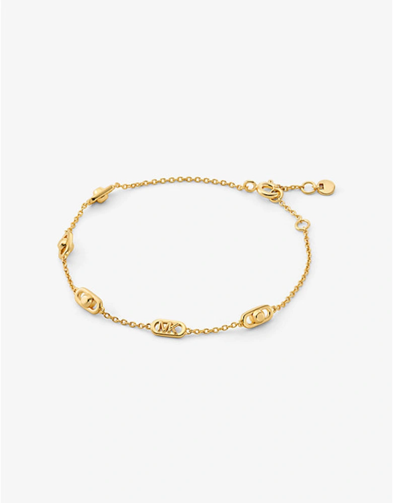 Astor Link Small Precious Metal-Plated Sterling Silver Chain Bracelet