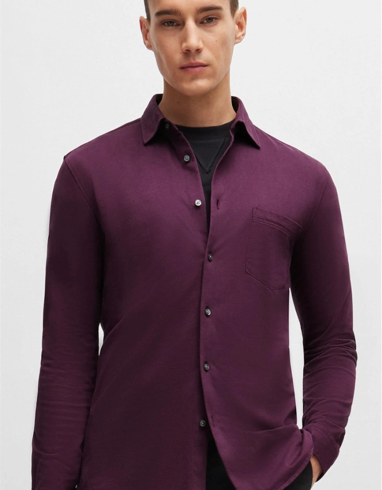 Garment-Dyed Slim-Fit Shirt