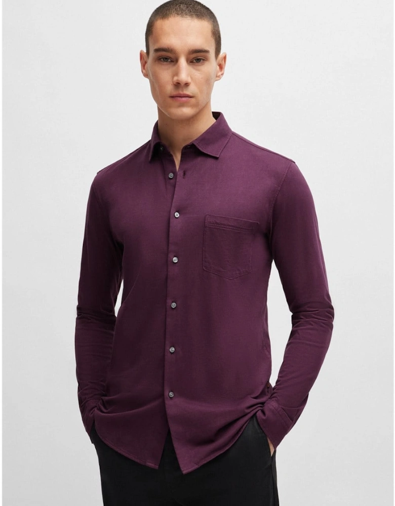 Garment-Dyed Slim-Fit Shirt