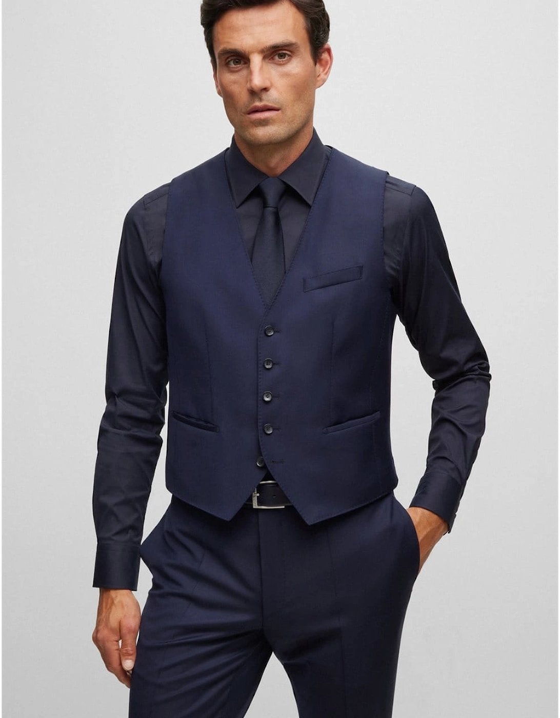 Hugo Boss Men's T-Harvers Waistcoat - Navy - Size: 44