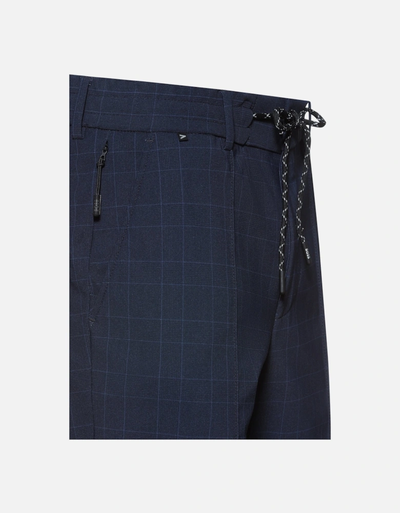 P-Perin Checked Mid-Rise Tapered Trousers