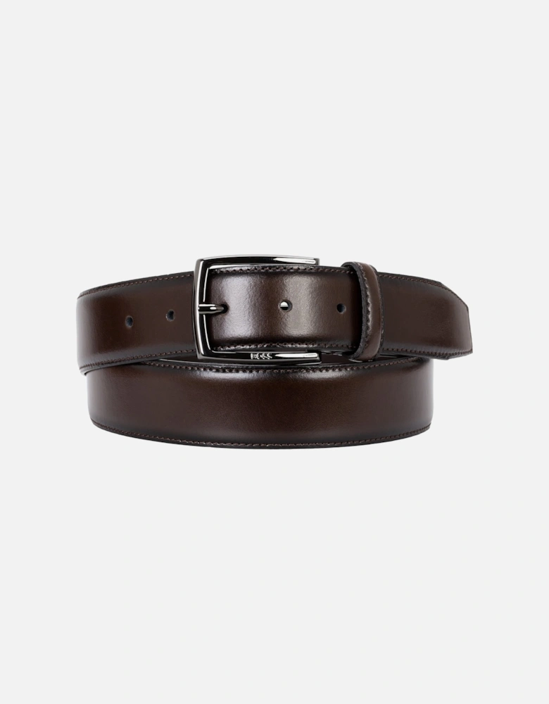 Celie Logo Engraved Leather Belt