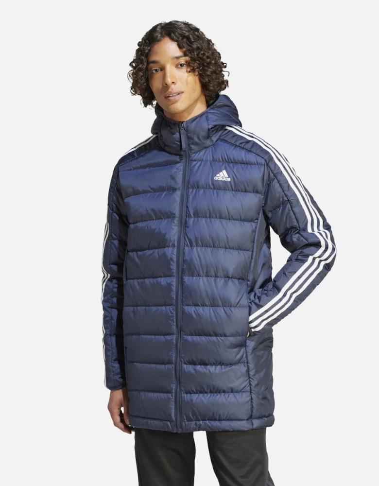 Essentials 3-Stripes Light Down Hooded Jacket