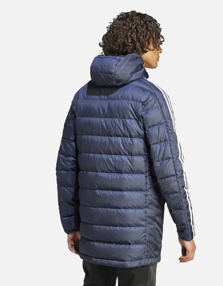 Essentials 3-Stripes Light Down Hooded Jacket