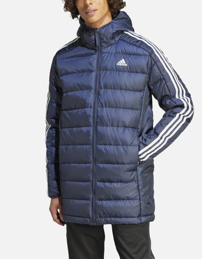 Essentials 3-Stripes Light Down Hooded Jacket