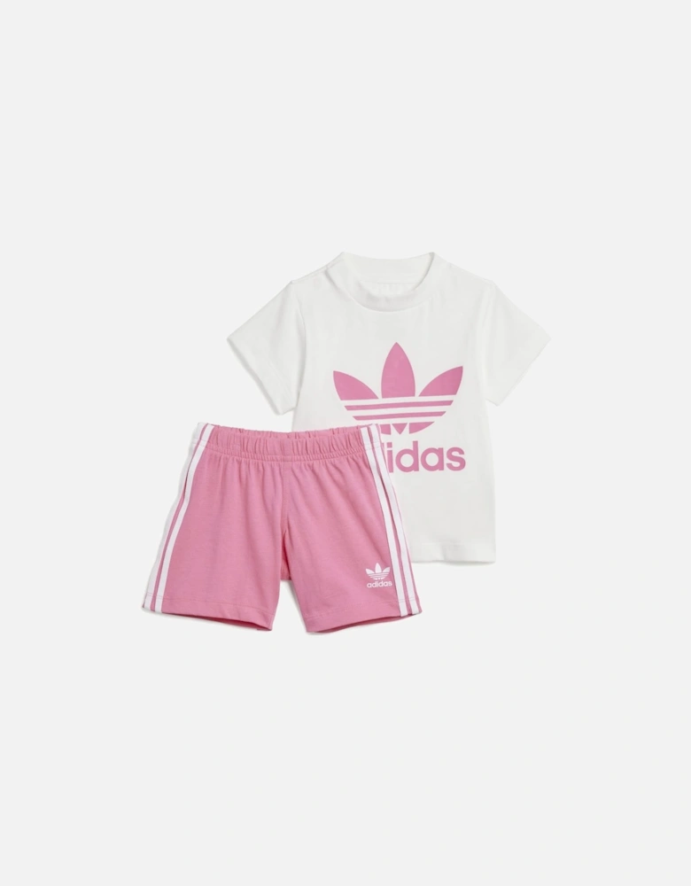 Infants Trefoil Shorts T-Shirt Set