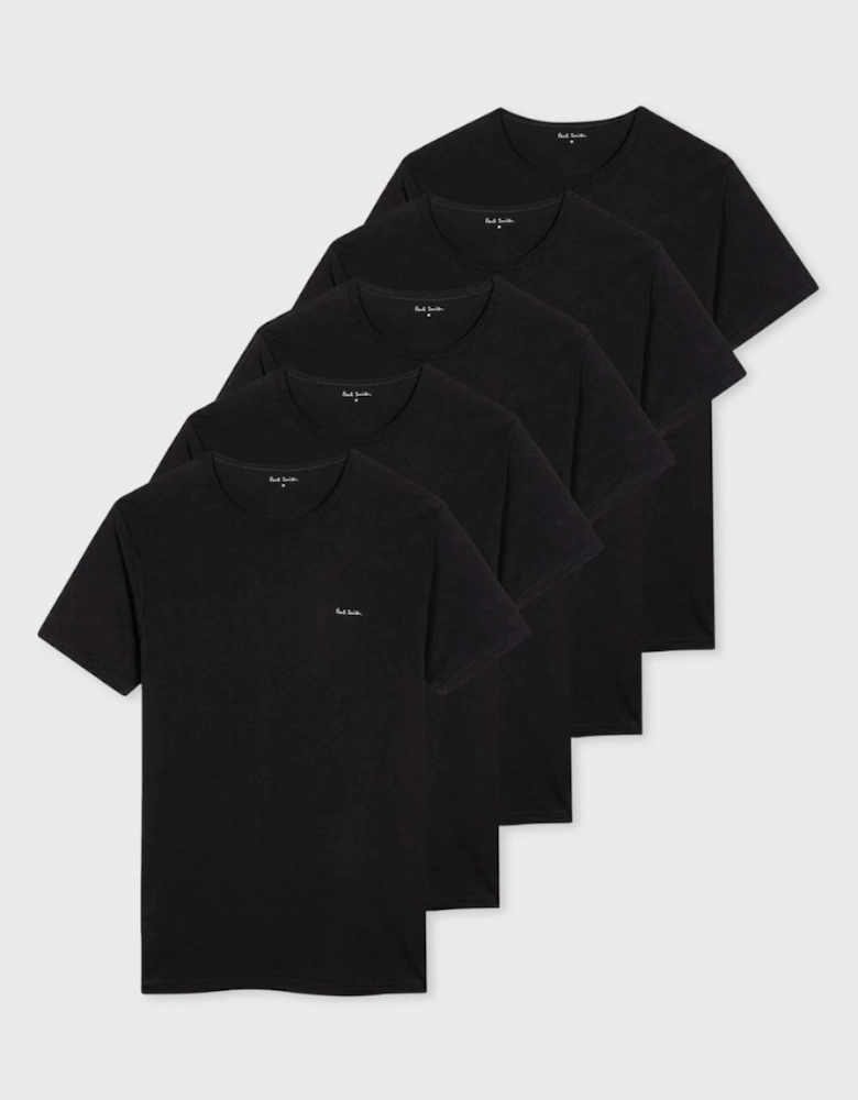 5 Pack Mens Script Logo T-Shirts