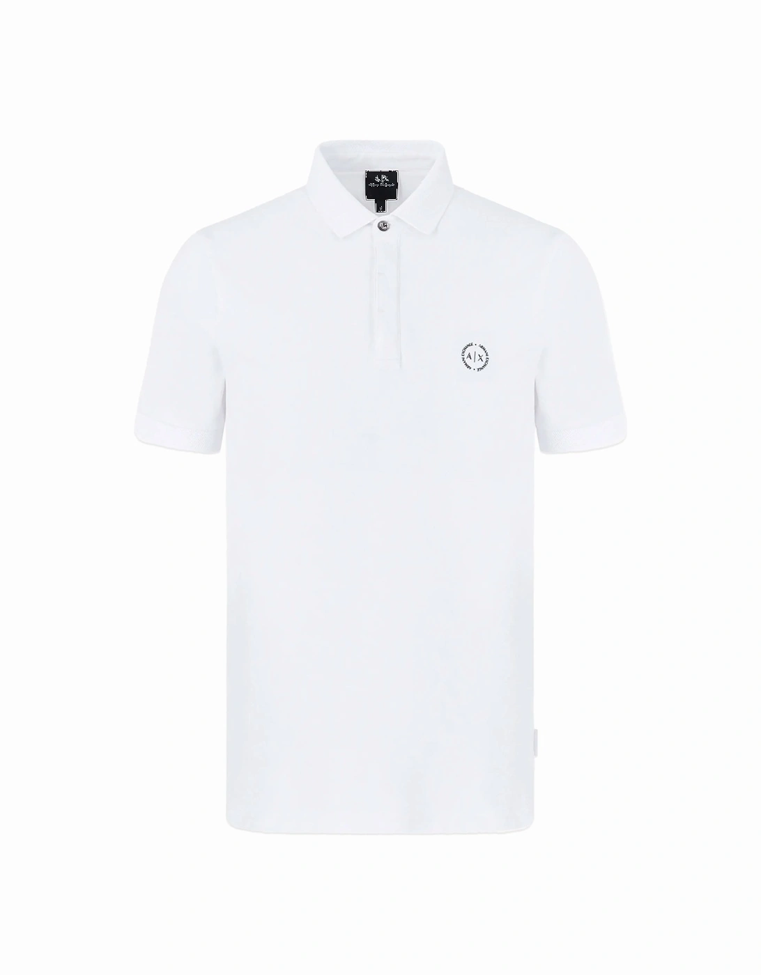 8NZF91 Textured Collar Polo - White, 5 of 4