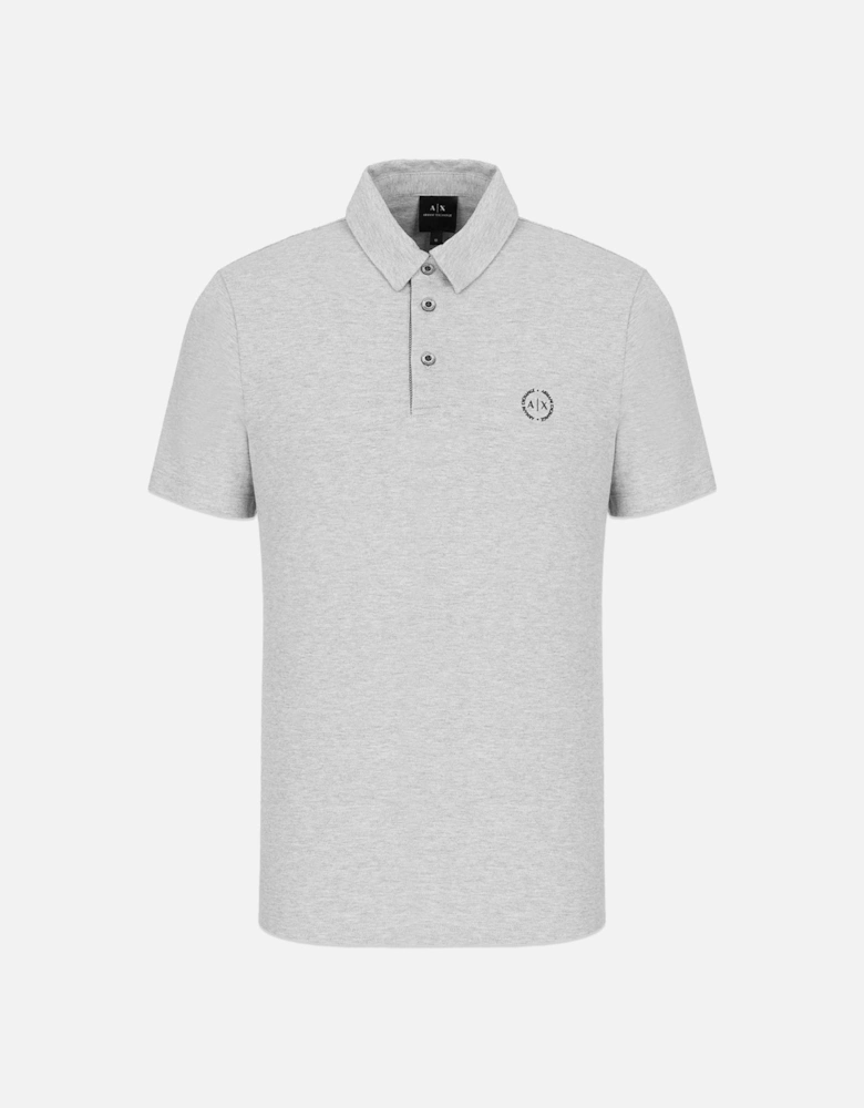 Small Chest Logo Stretch Polo - Grey Marl