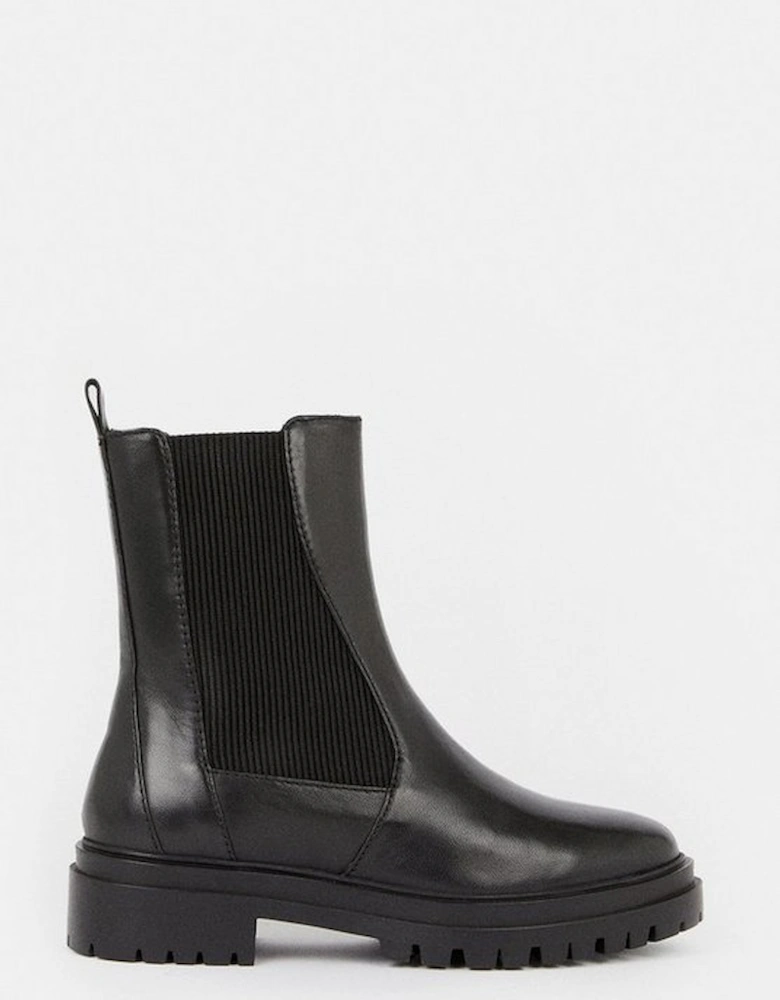 Leather Chunky Chelsea Boot