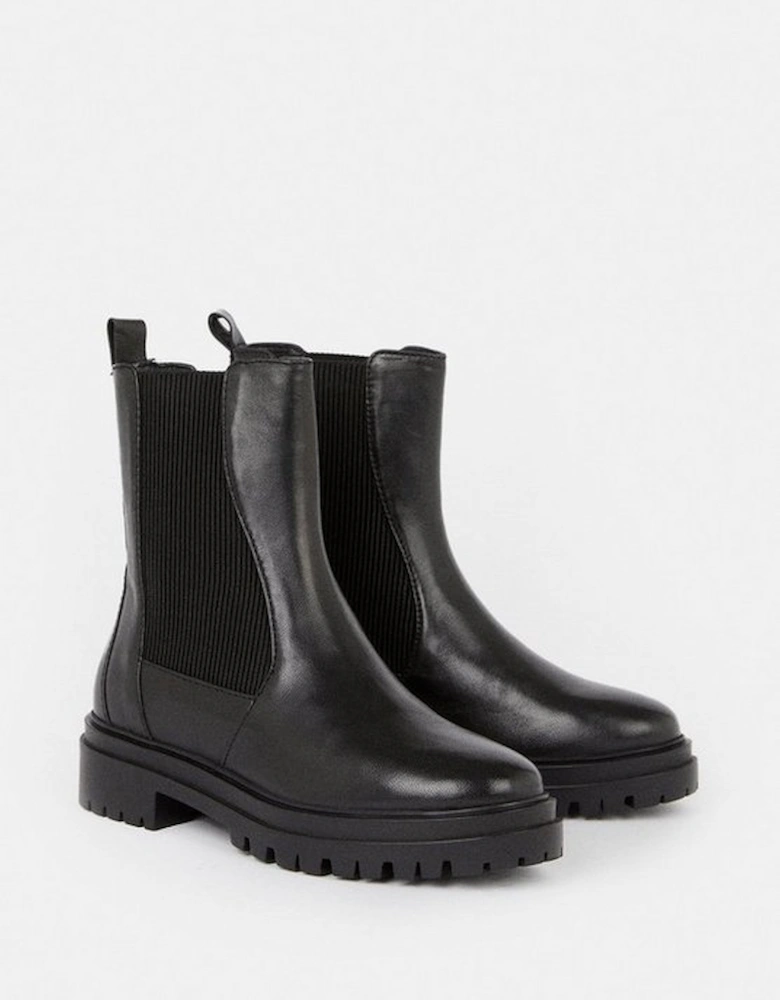 Leather Chunky Chelsea Boot