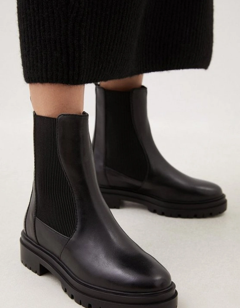 Leather Chunky Chelsea Boot