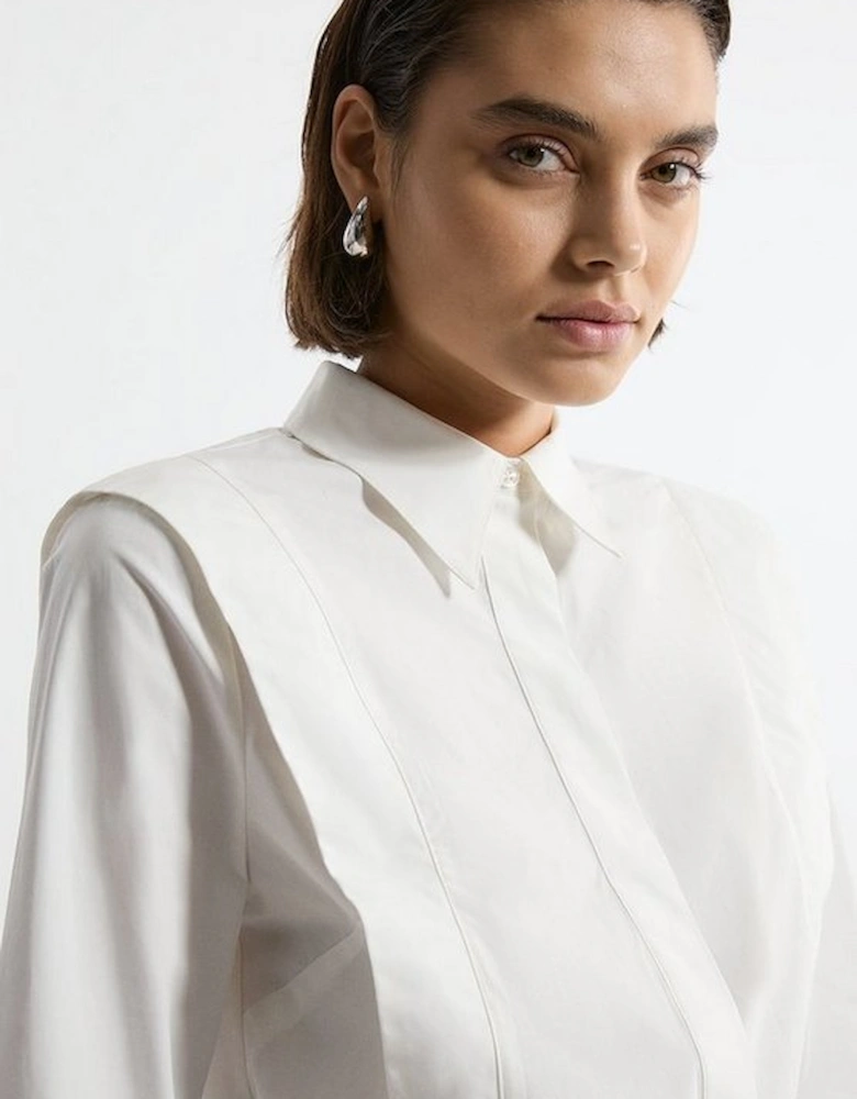 Tailored Pin Tuck Waist Shirt