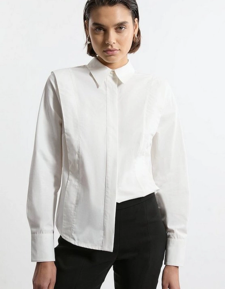 Tailored Pin Tuck Waist Shirt