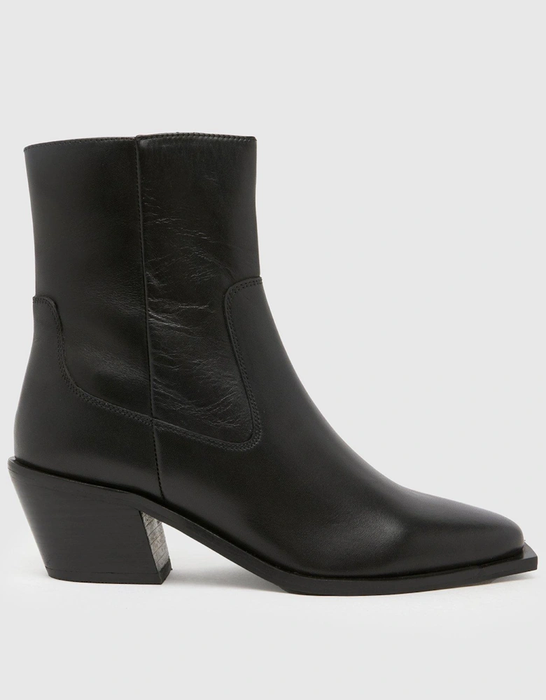 Briar Leather Western Boot - Black