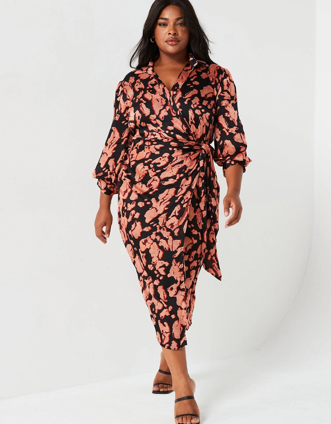 Print Belted Midi Dress - Multi, 7 of 6