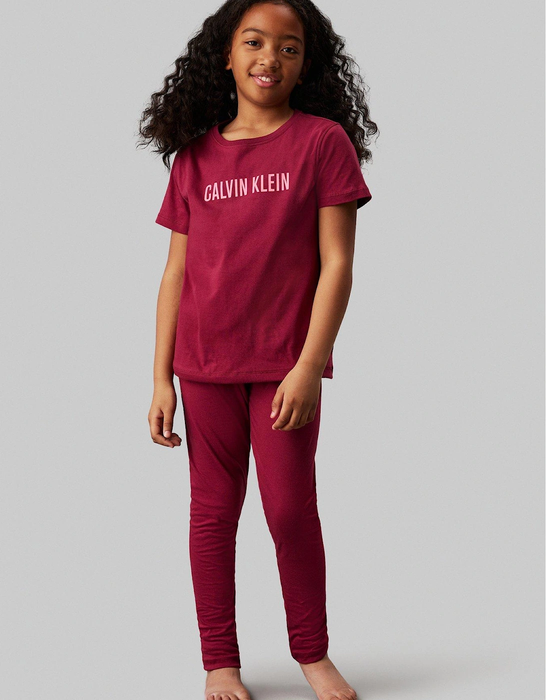 Girls Legging Pyjama Set - Red, 5 of 4