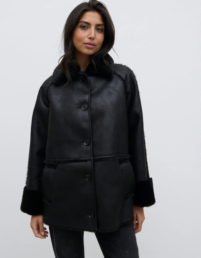 Sawyer Aviator Coat - Black