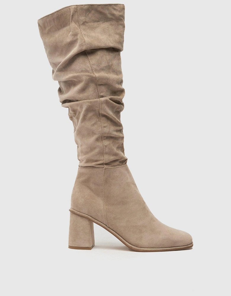 Daria Slouch Boot - Taupe - Grey