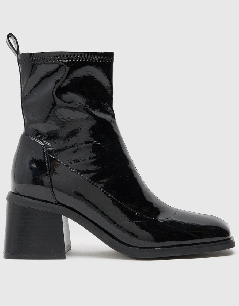 Briony Heeled Sock Boot - Black