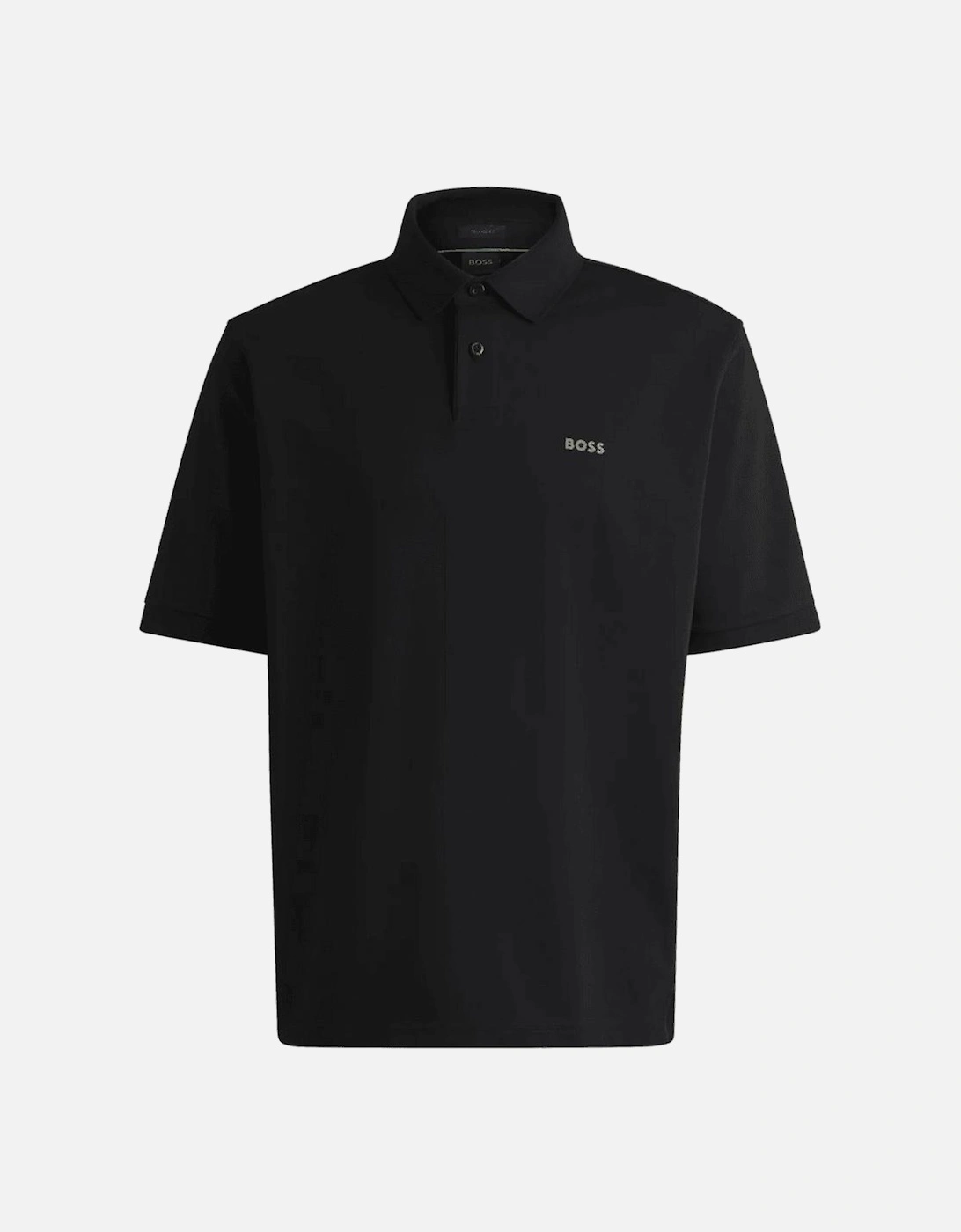 Pavel Embroidered Logo Relaxed Fit Black Polo Shirt, 4 of 3