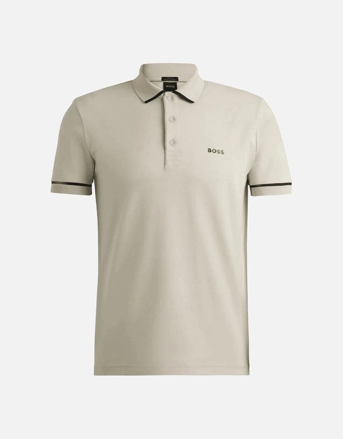 Paule Embroidered Logo Slim Fit Beige Polo Shirt, 4 of 3