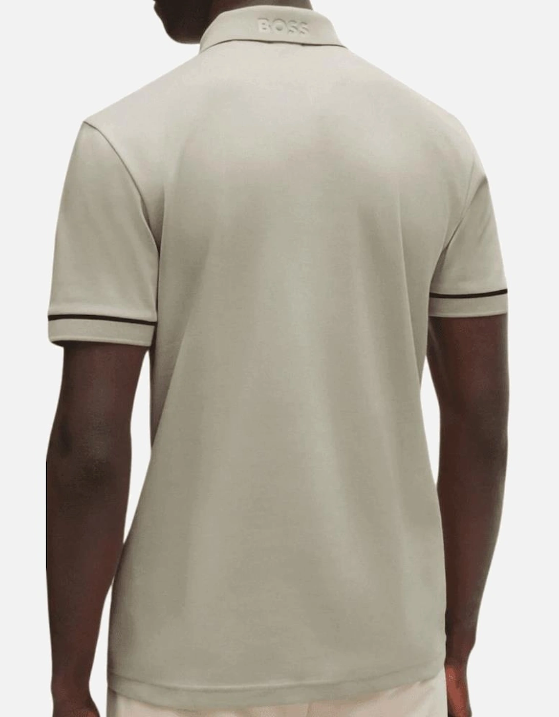 Paule Embroidered Logo Slim Fit Beige Polo Shirt