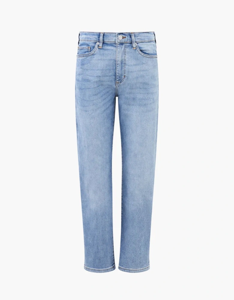 Stretch Cigarette Ankle Denim Bleach Wash