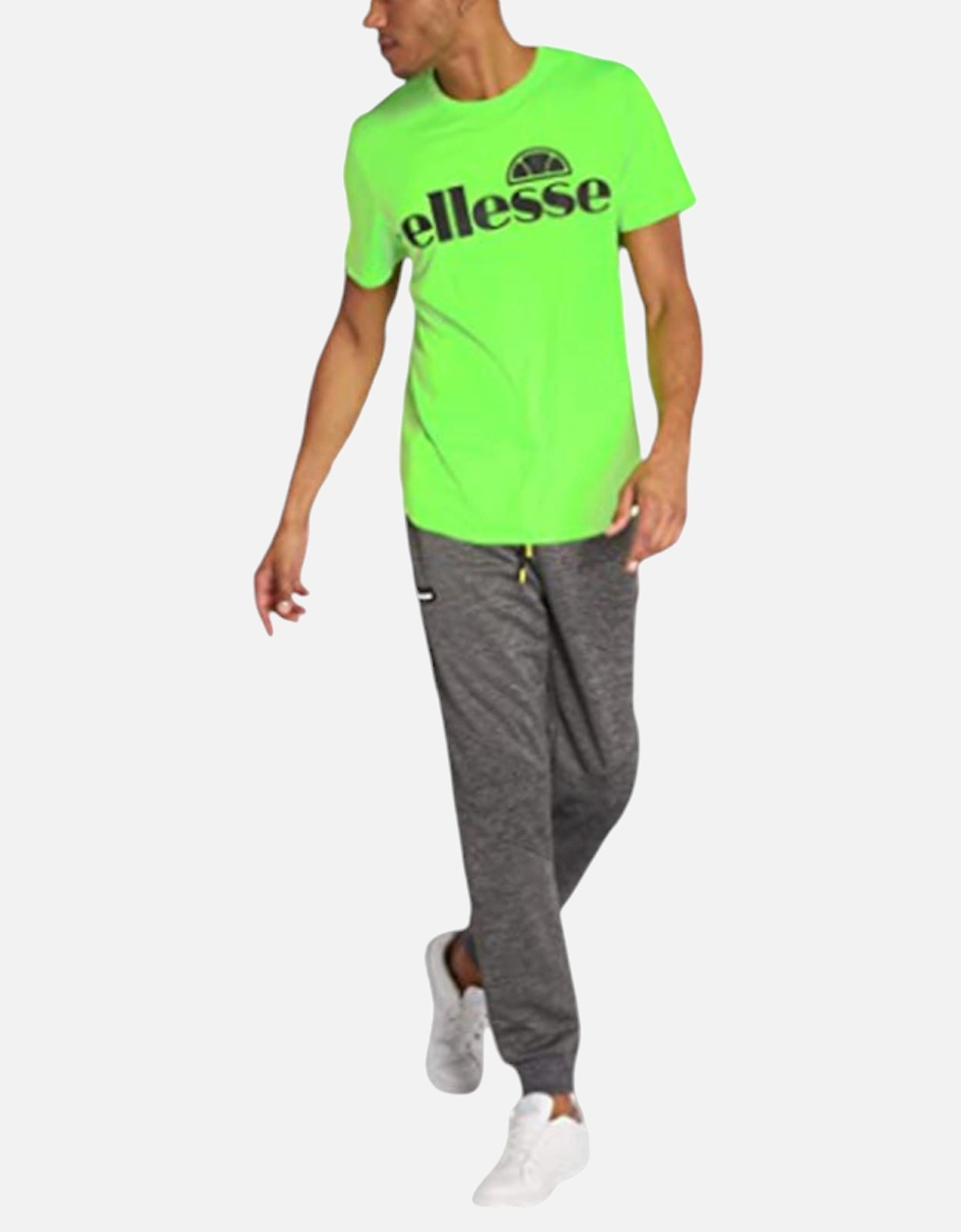 ELLESSE NOBU SXY05599 Mens T-Shirt Club Collar Short Sleeve Green Sports Tee