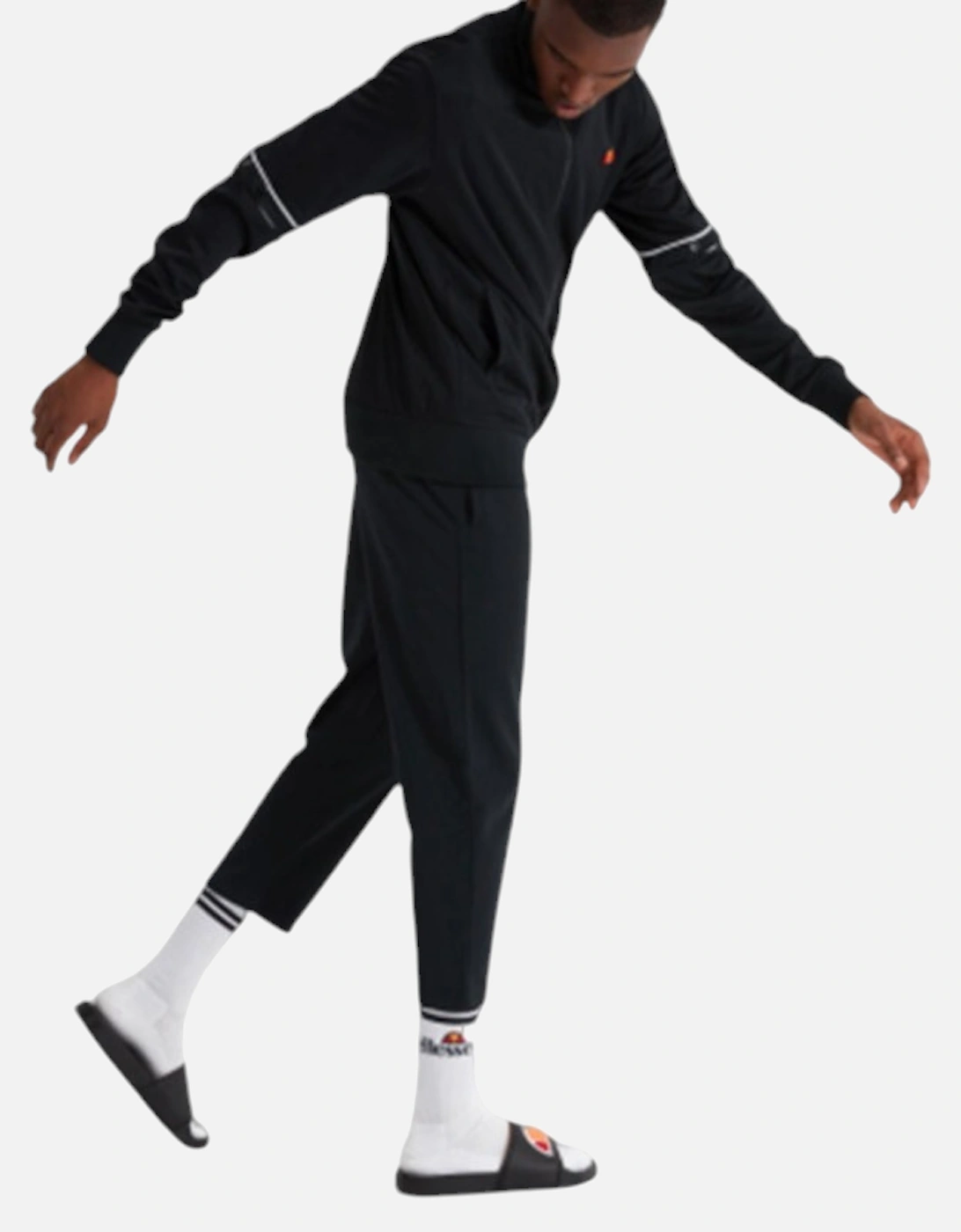 ELLESSE ORTELLE SHA06366 Mens Sweatshirt Lightweight Casual Slim Black Cardigan