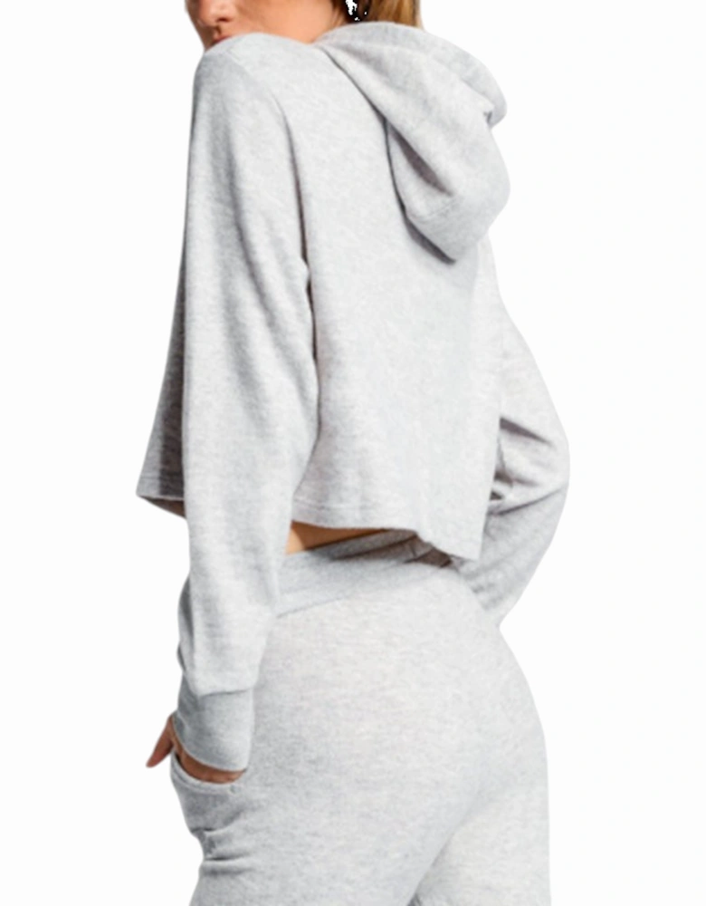 ELLESSE LIVERI SIW04380 Womens Crop Hoody Casual Sweatshirt Pullover Grey Hoodie