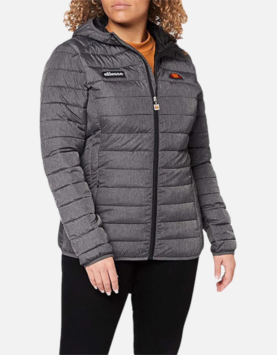 ELLESSE Lompard Womens Puffer Jacket Padded Quilted Hooded Winter Coat Hood Top, 6 of 5