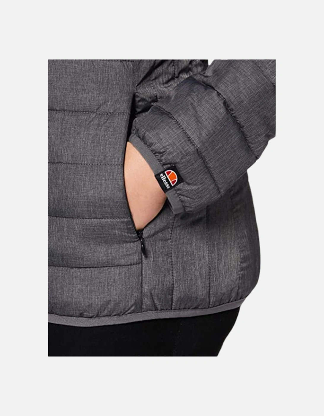 ELLESSE Lompard Womens Puffer Jacket Padded Quilted Hooded Winter Coat Hood Top