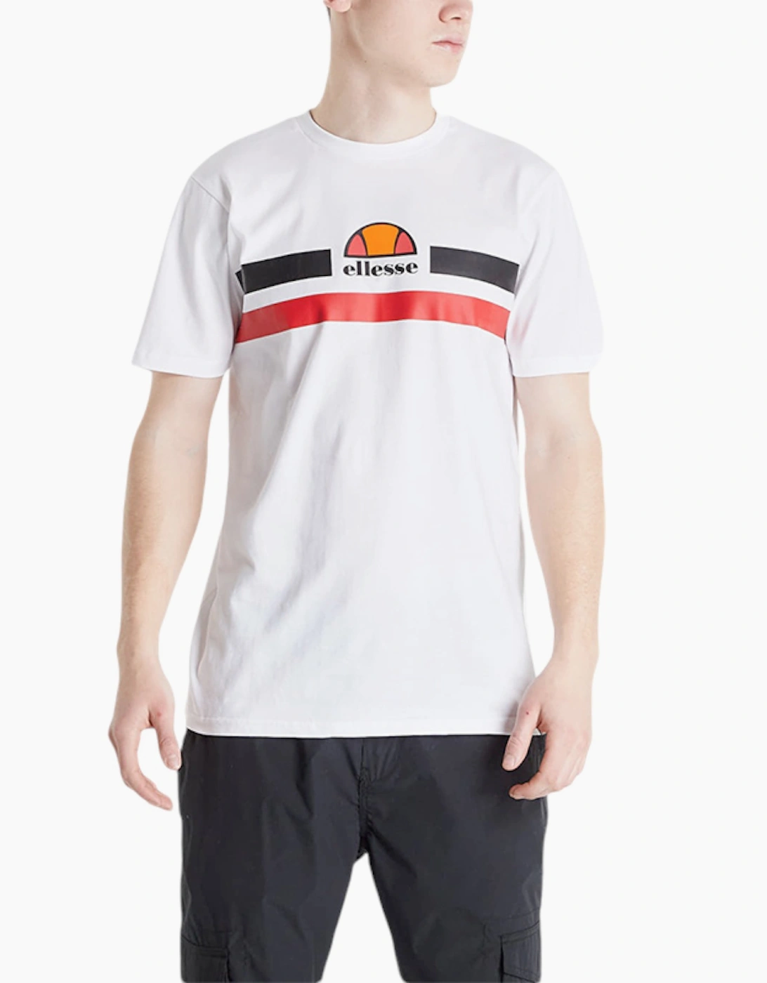 Ellesse ELLESSE APREL Mens T Shirts Crew Neck Short Sleeve Cotton Summer Beach Tee Print - White
