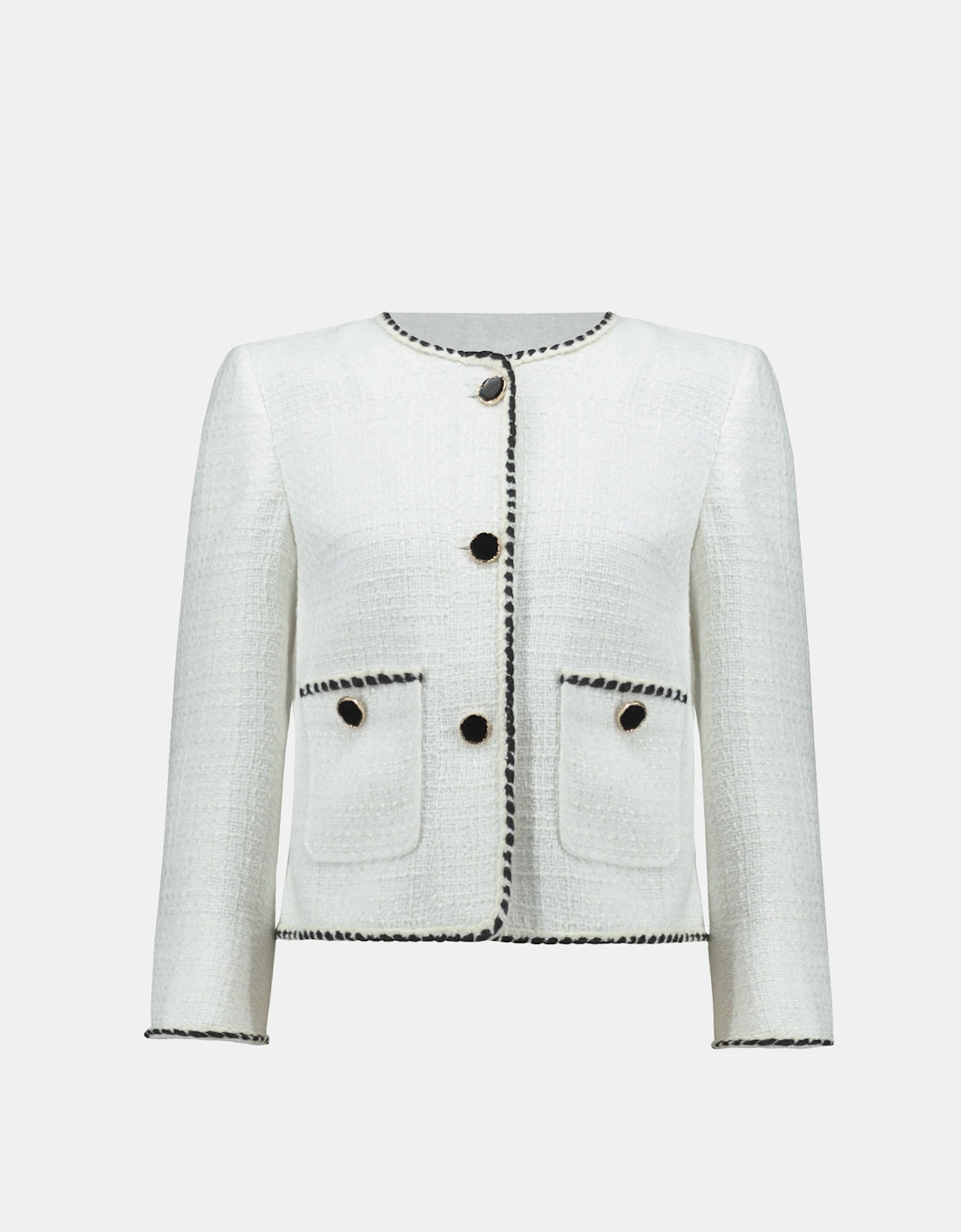 Boucle jacket with contrast trim, 7 of 6