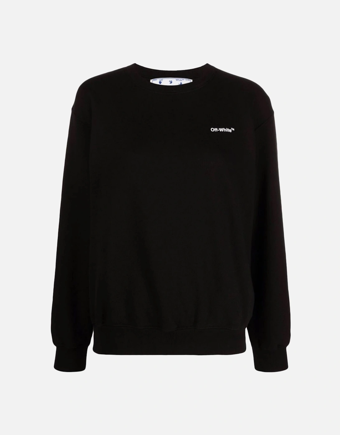 DIAG STRIPE CREWNECK SWEATER BLACK, 4 of 3