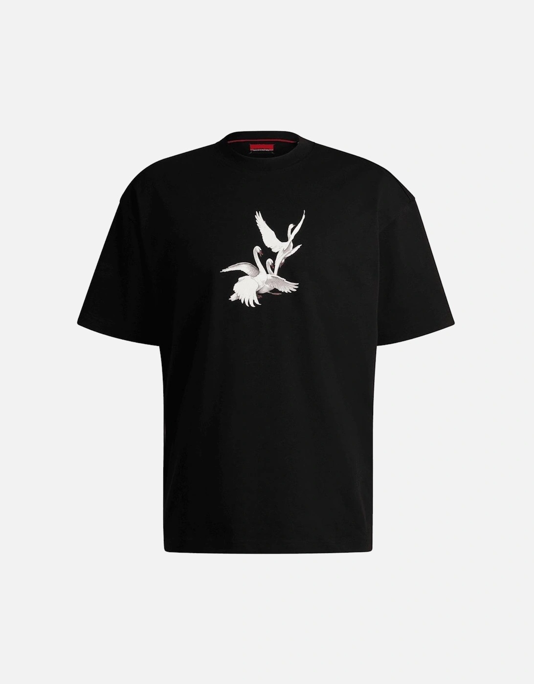 Asil_LB Swan Logo Black T-Shirt, 4 of 3