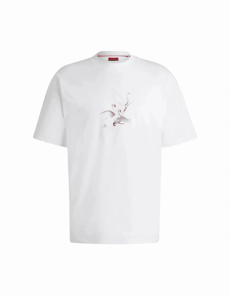 Asil_LB Swan Logo White T-Shirt