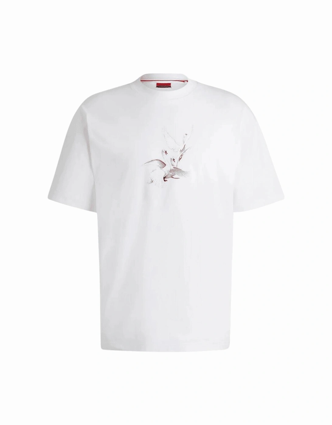 Asil_LB Swan Logo White T-Shirt, 4 of 3