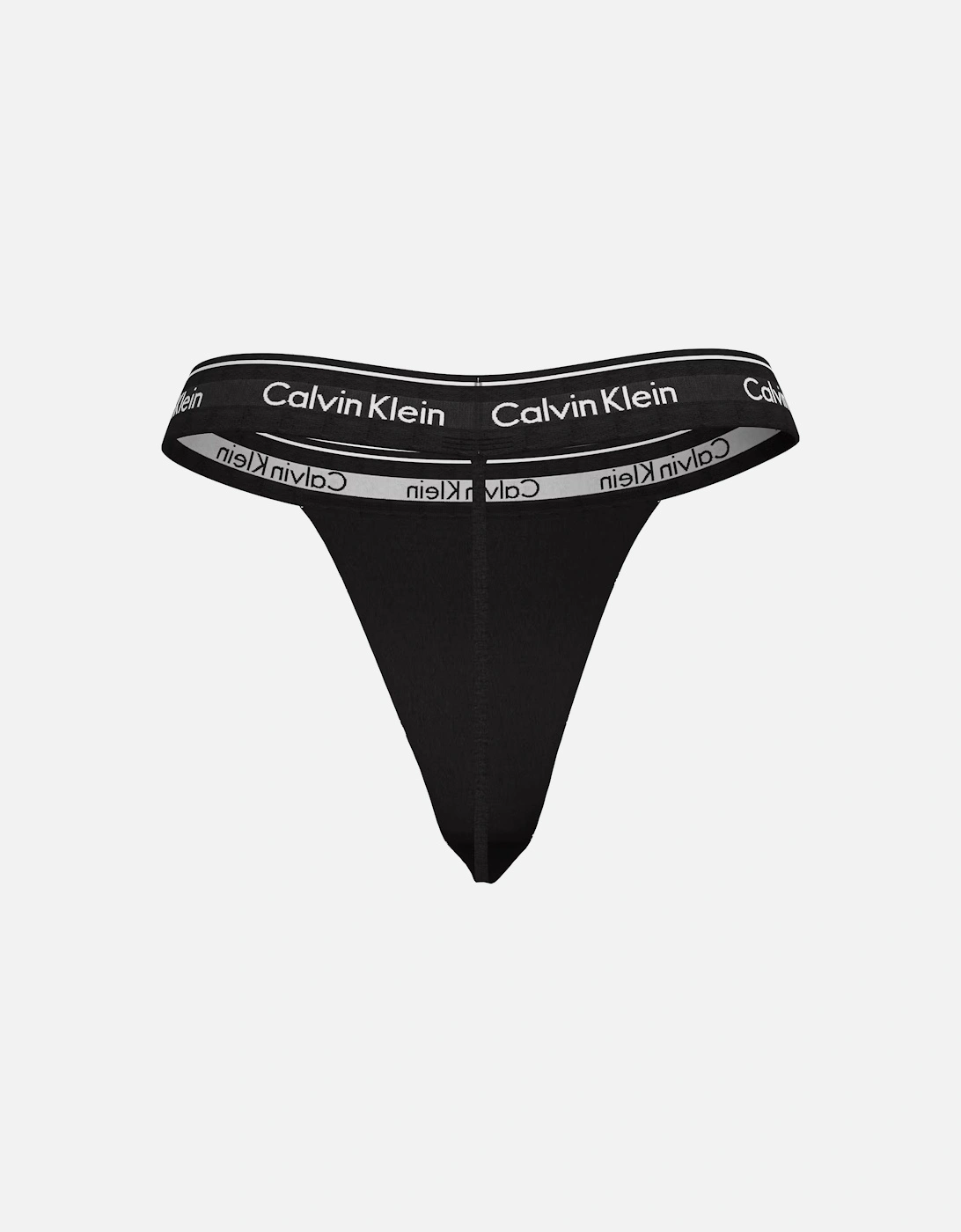 Women Diamond Logo Print String Thong, Black