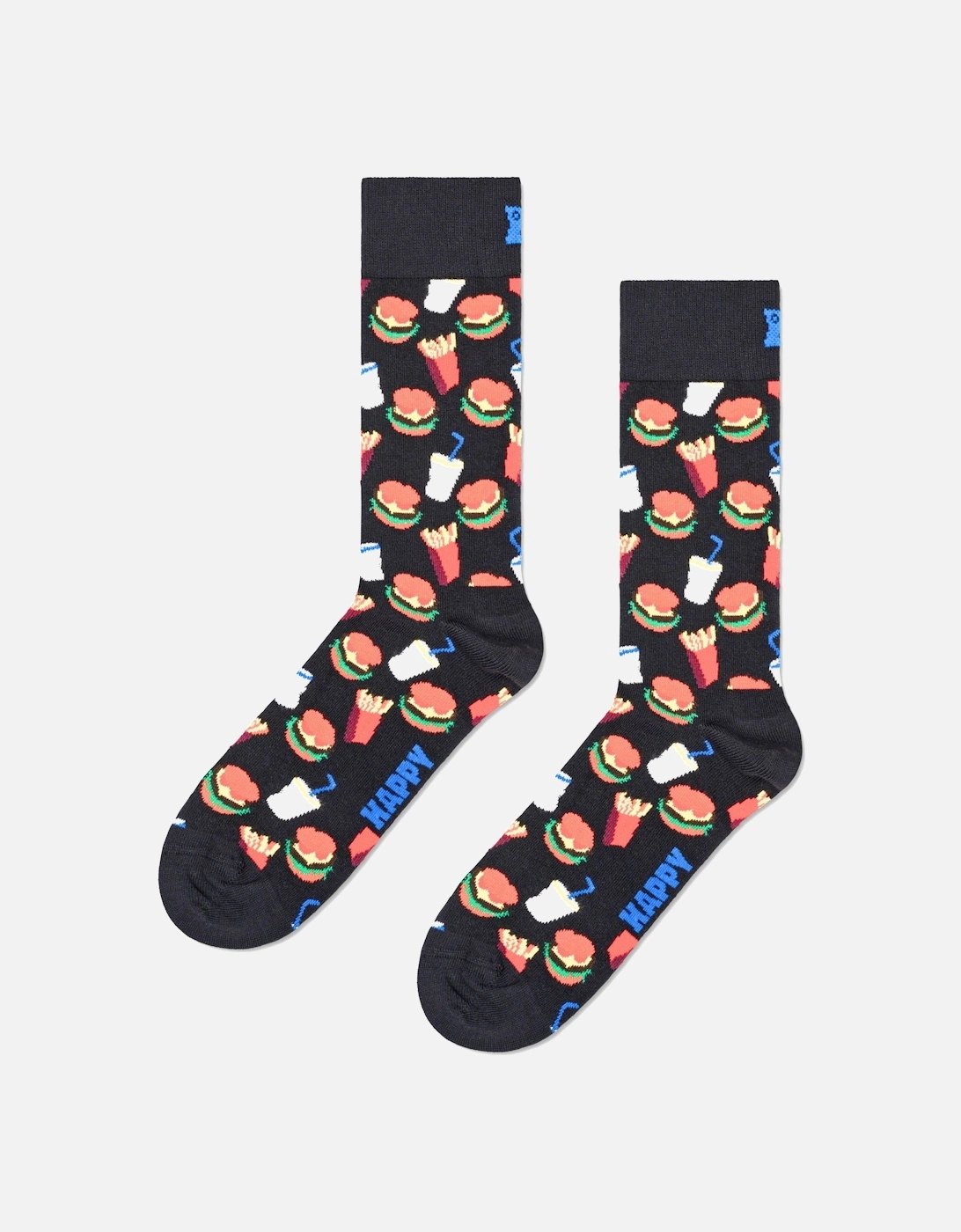 3-Pack Bananas, Cherries & Burgers Socks, Navy/Black