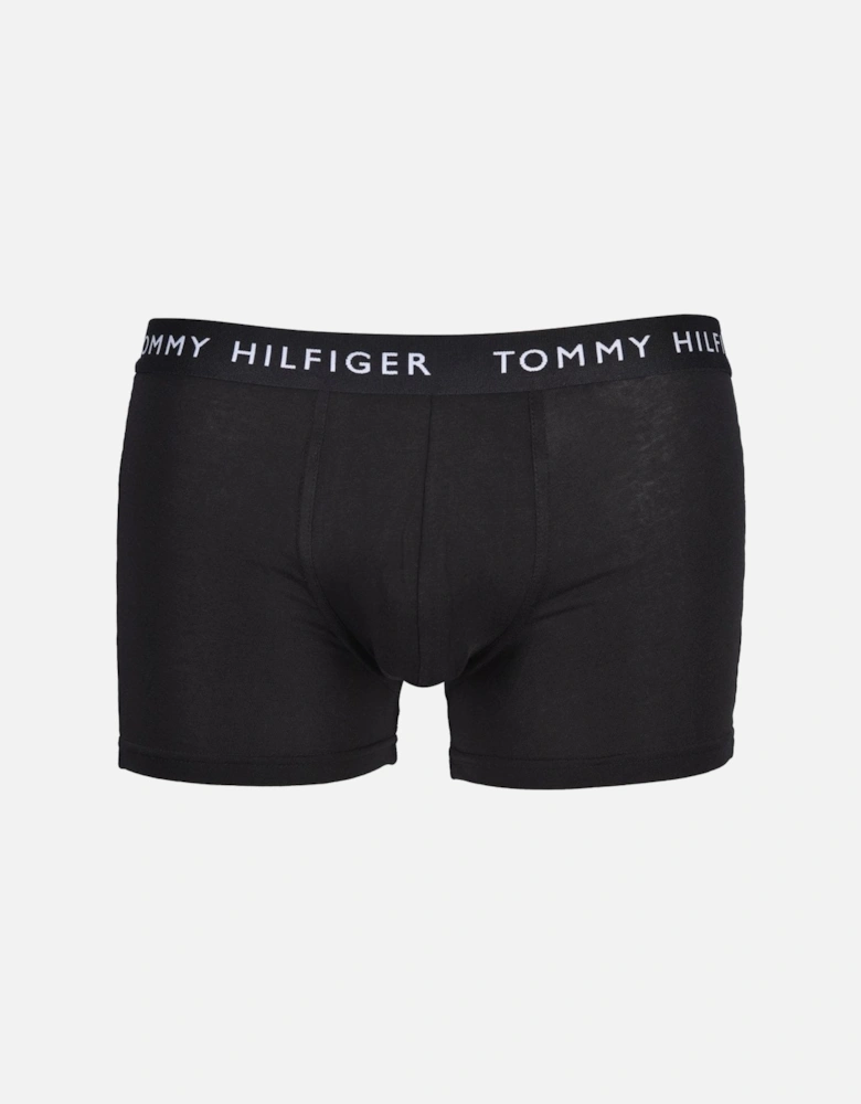 3-Pack Premium Essential Logo Boxer Trunks, Black