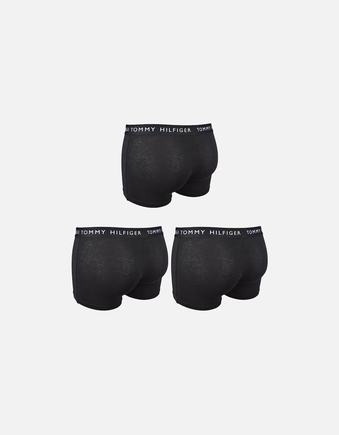 3-Pack Premium Essential Logo Boxer Trunks, Black